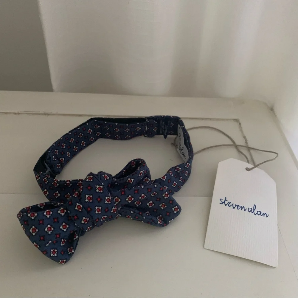 Steven Alan Bowtie Blue Red - Picture 2 of 7